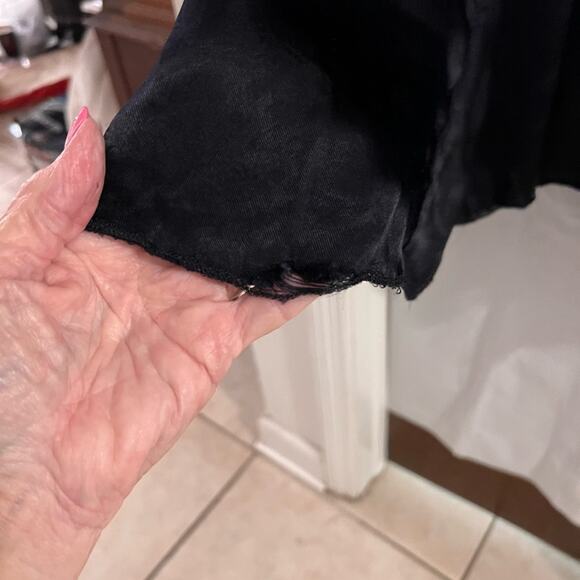 Forbidden vintage black velvet and satin beaded and sequins maxi skirt size xl - Picture 9 of 11